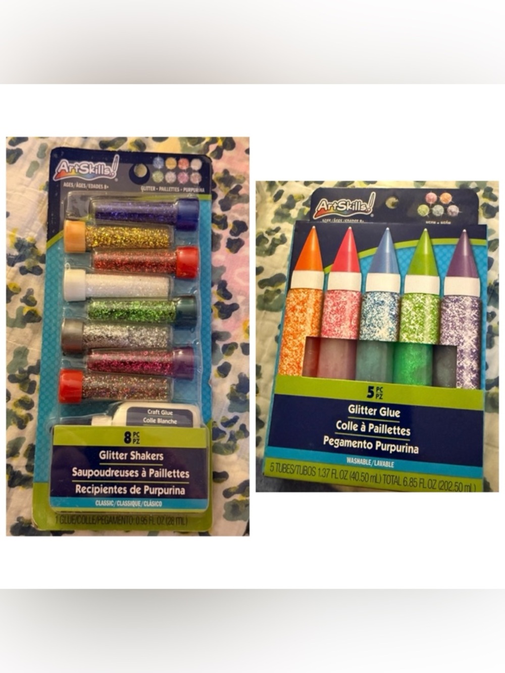 Bundle of ArtSkills Glitter Shakers with Glue and ArtSkills 5 Pc. Glitter Pens